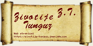 Životije Tunguz vizit kartica